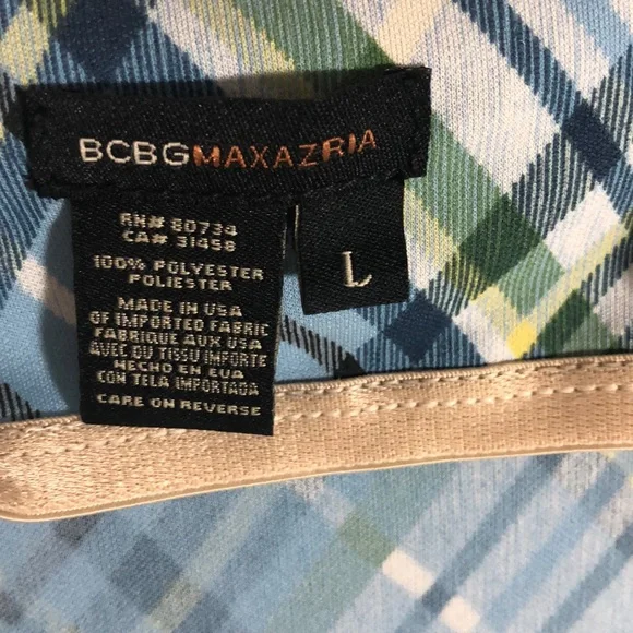 - SOLD💜💜💜💜BCBG MAXAZRIA, Size L , Midi dress, Blue color. - Picture 8 of 8